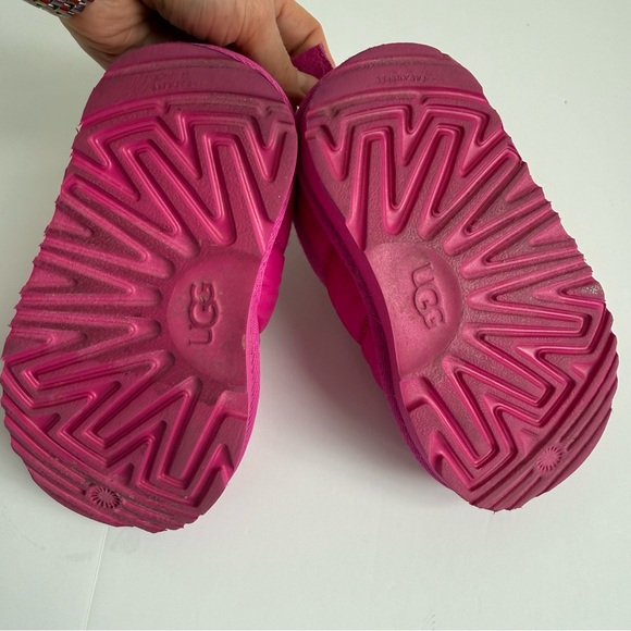UGG Kids Tasman Slippers Rock Rose Pink Size 8 Outdoor Puff 3M - Picture 3 of 7